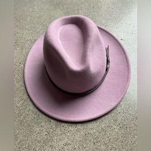 GELSO BIANCO blush/mauve/pink hat - fedora or fashion felt style. Made in ITALY.